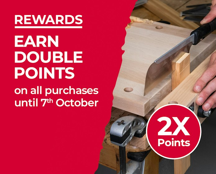 Earn Double Points on all purchases until 23:59 Wednesday 7th October