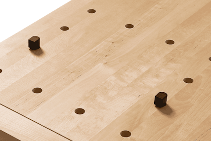 Double row of dog holes