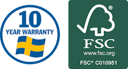 10 Year Warranty & FSC Certified