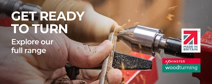 Get ready to turn - explore our full Axminster Woodturning range