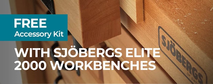 Free Accessory Kit with Sjobergs Elite 2000 Workbenches