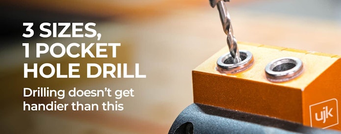 UJK Pocket Hole Jig, Drilling doesn't get handier than this