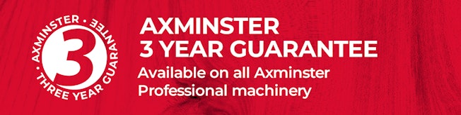 Axminster Professional machinery 3 year guarantee