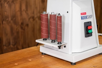 Axminster Workshop AW140BS Bobbin Sander - Simple storage solutions