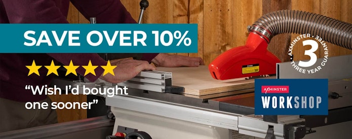 Save 10% - Axminster Workshop AW216TS 216mm Table Saw - 230V