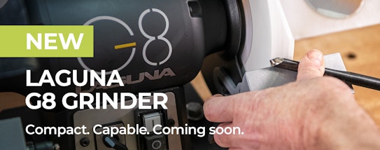 NEW - Laguna G8 Grinder Compact. Capable. Coming soon