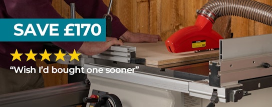 SAVE £170 - Axminster Workshop AW216TS 216mm Table Saw - 230V
