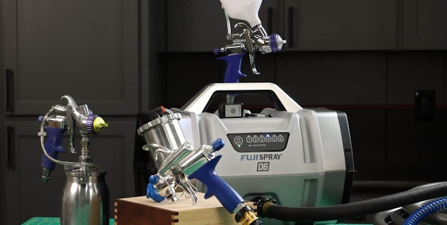 Choose from three Fuji spray guns