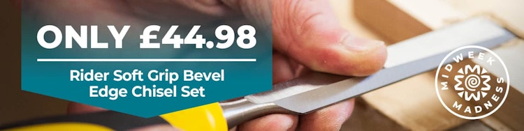 Only £44.98 - Rider Soft Grip Bevel Edge Chisel Set
