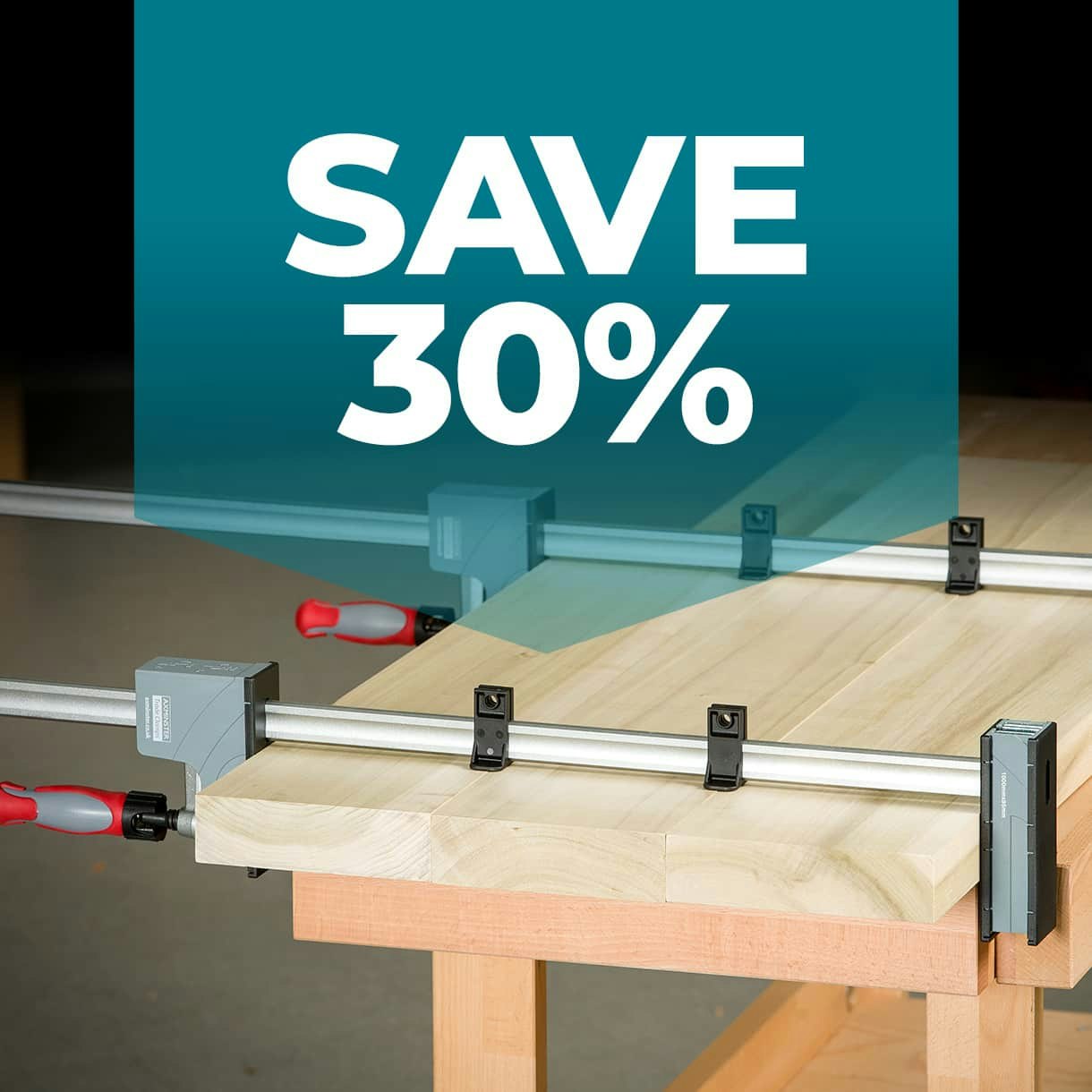 SAVE 30% - Axminster HD Parallel Jaw Clamp